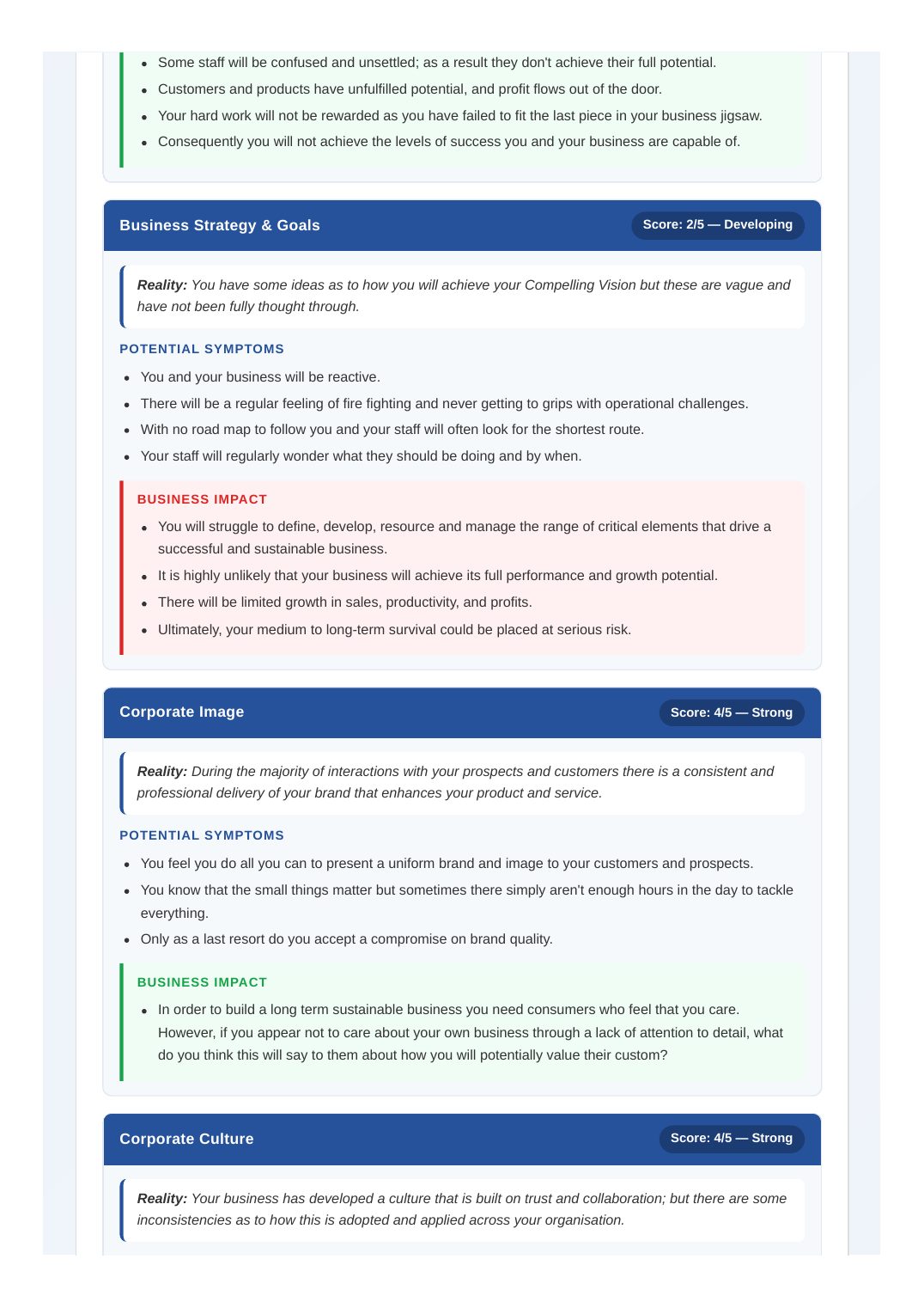 Sample report, page 5