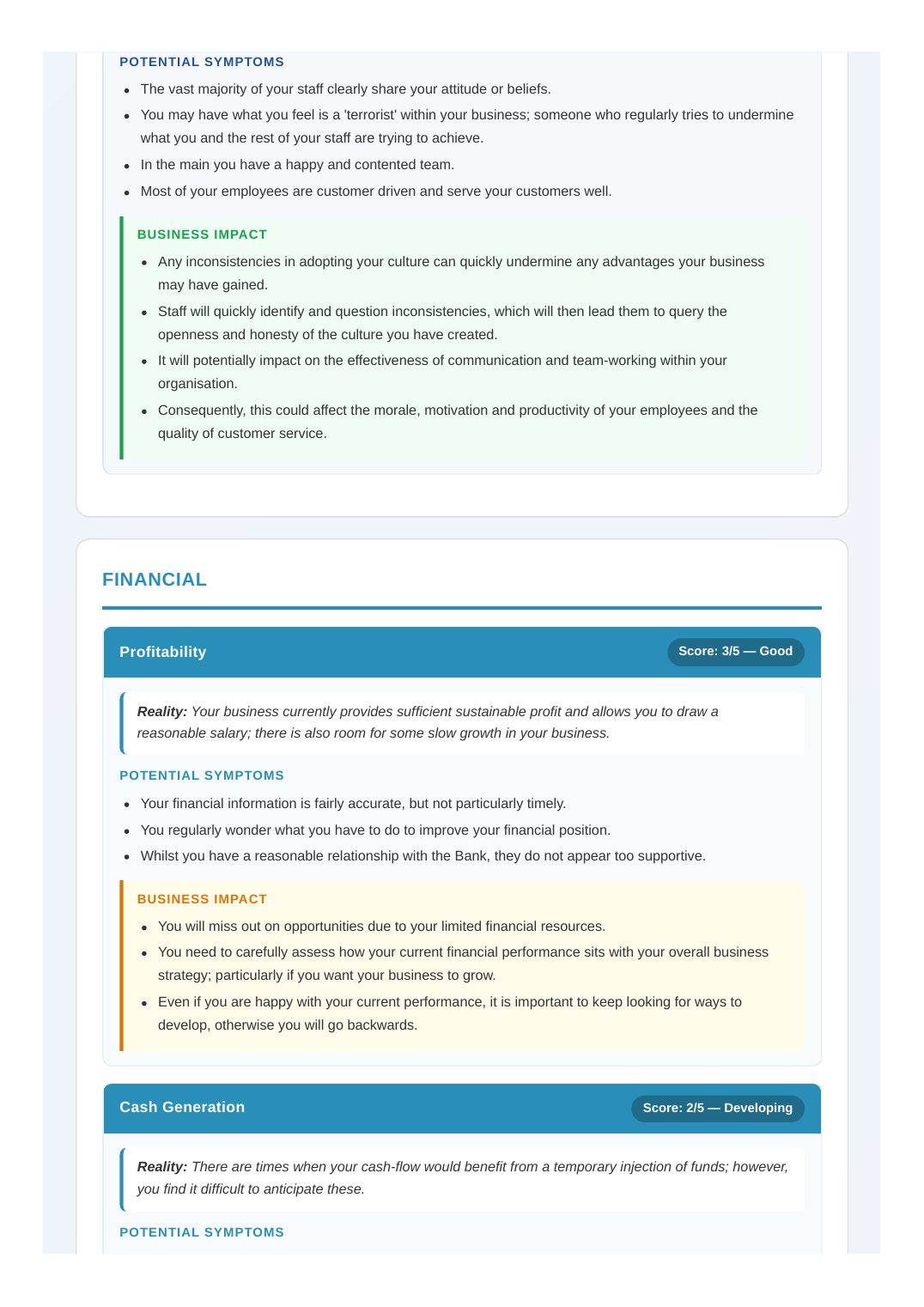 Sample report, page 6
