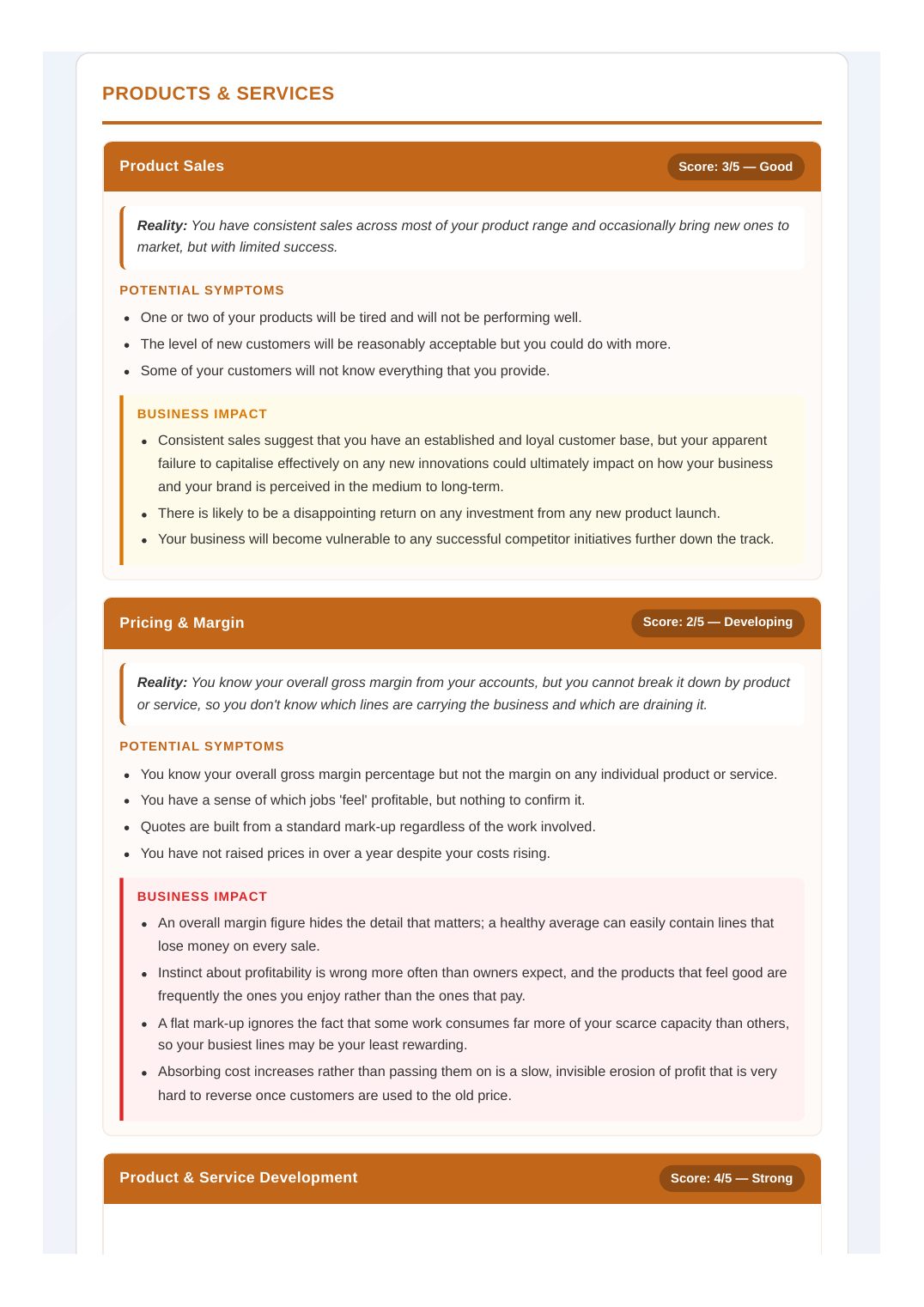 Sample report, page 8