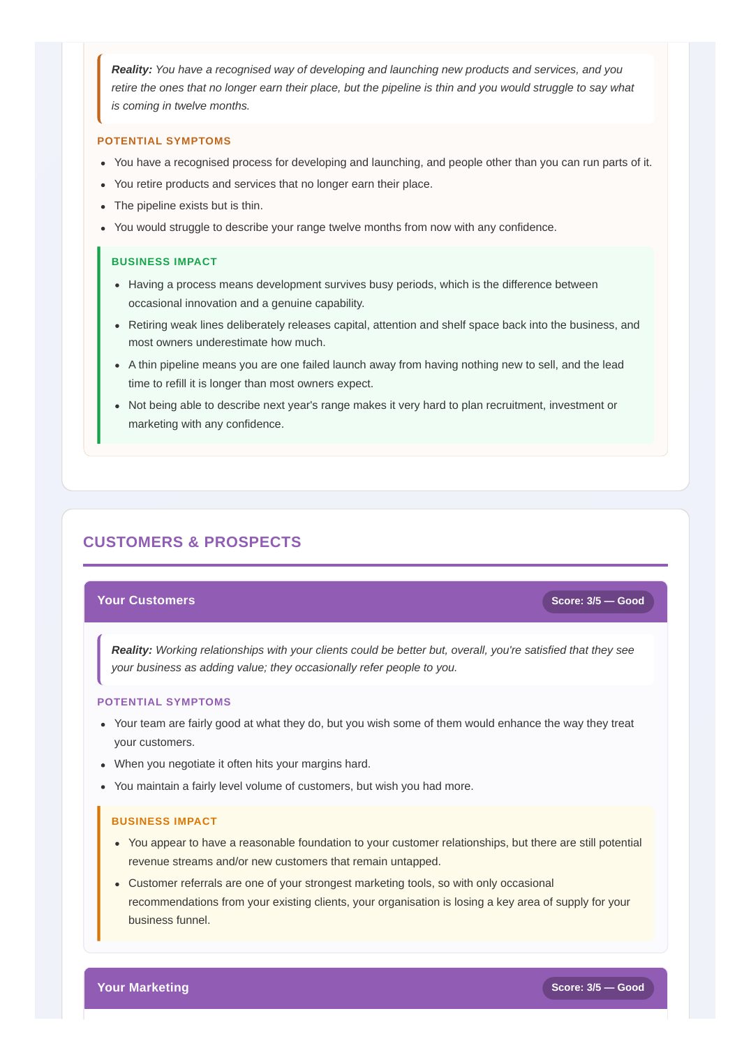 Sample report, page 9