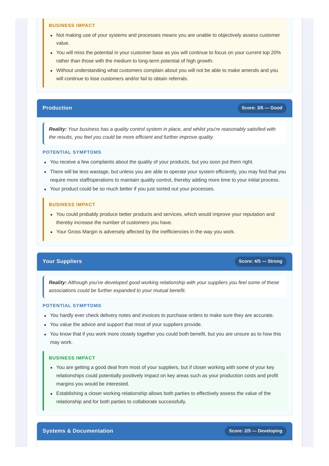 Sample report, page 11