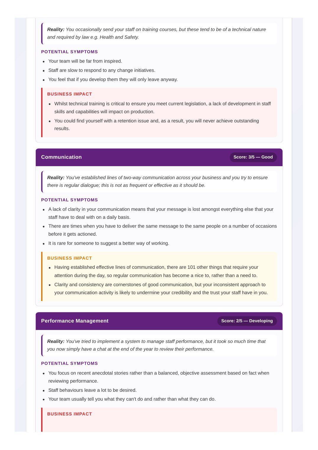 Sample report, page 13