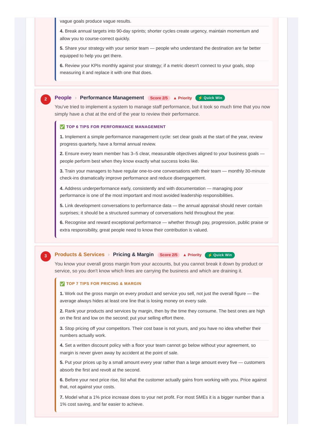 Sample report, page 16