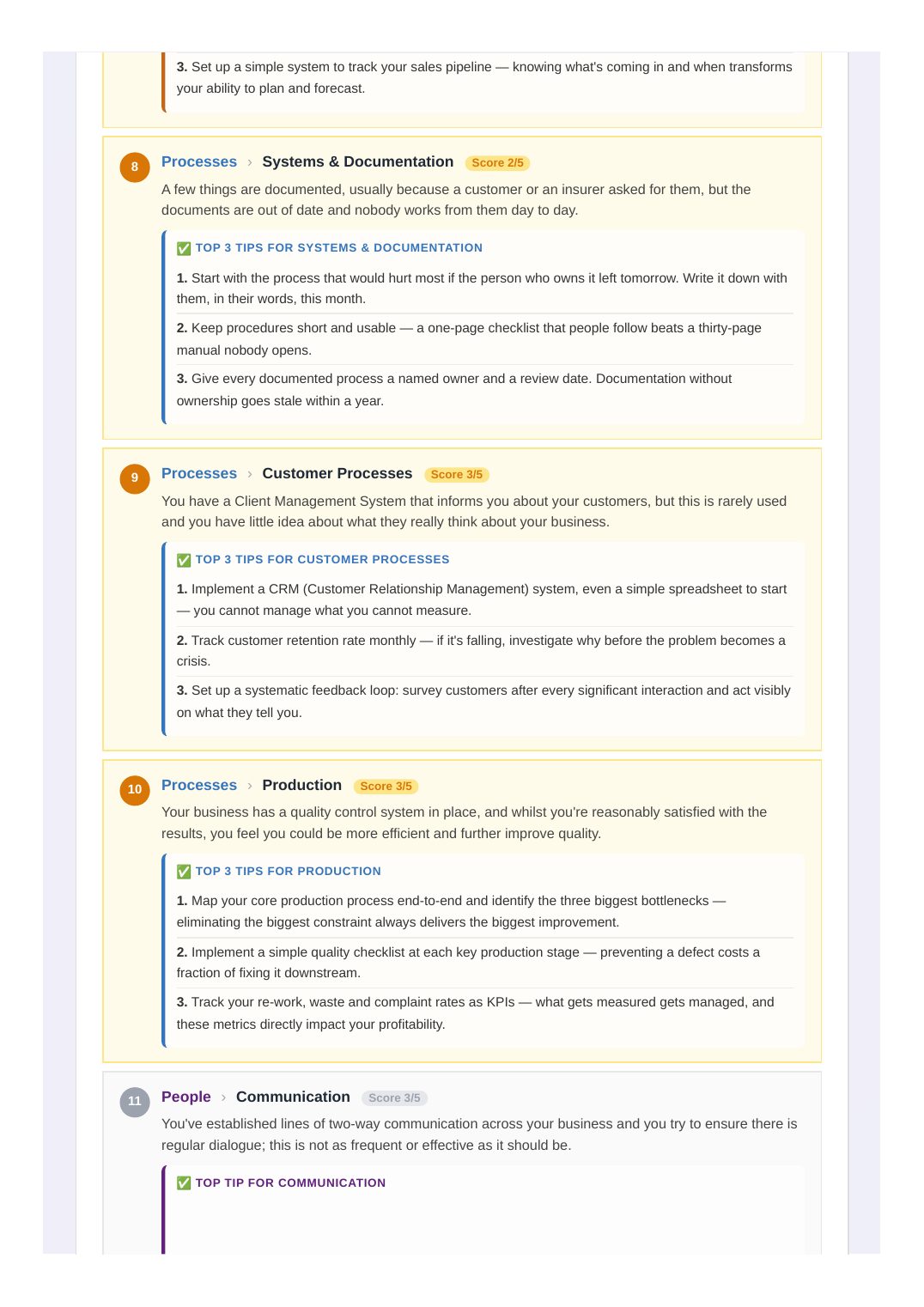 Sample report, page 18