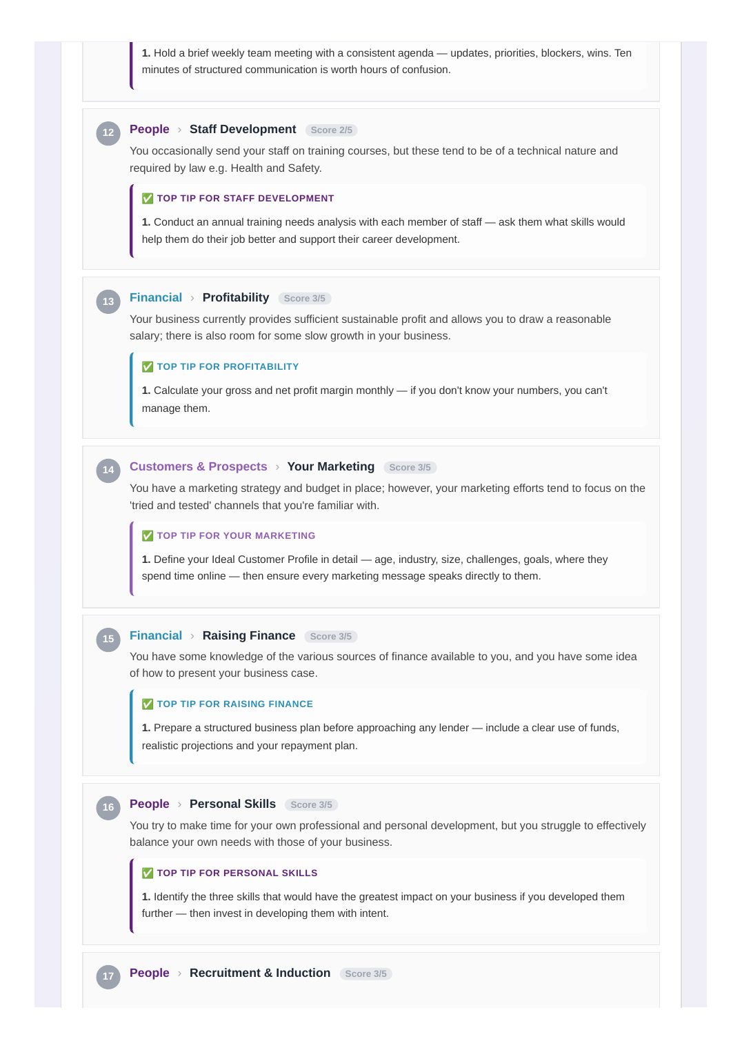 Sample report, page 19